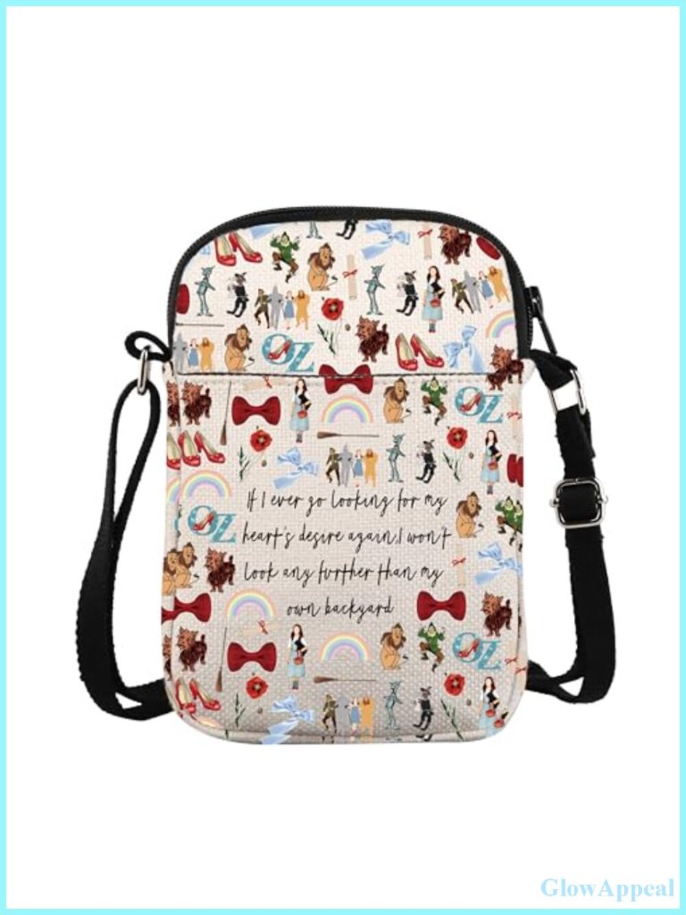 Waterproof Polyester Crossbody Messenger Bag Wizard Movie Quote Shoulder Bag